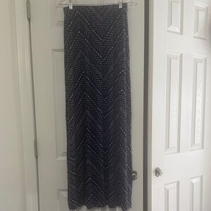 Loveappella Navy and White Maxi Skirt/Dress